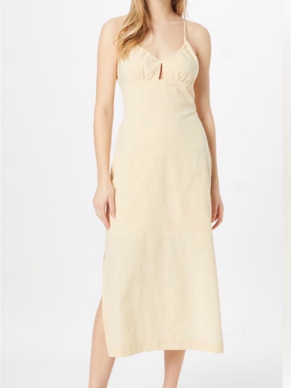 Samoe Samoe Cream Slip Midi Dress
